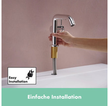 hansgrohe Waschtischarmatur TECTURIS S 110 CoolStart chrom mit Push-Open Ablaufventil 73322000