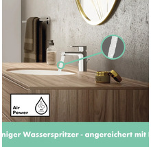 hansgrohe Waschtischarmatur VERNIS BLEND 100 chrom mit Zugstangen-Ablaufgarnitur 71559000