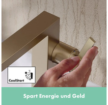 hansgrohe Waschtischarmatur TECTURIS E 150 CoolStart brushed bronze gebürstet mit Push-Open Ablaufventil 73042140