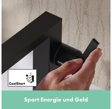 Hansgrohe Waschtischarmatur mit CoolStart Funktion wird von einer Hand bedient