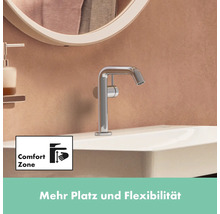 hansgrohe Waschtischarmatur TECTURIS S 150 CoolStart chrom mit Push-Open Ablaufventil 73342000