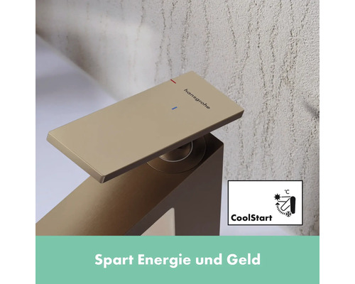 Hansgrohe Logo mit CoolStart Symbol für Energieeinsparung