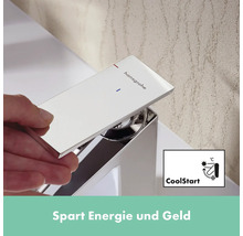 hansgrohe Waschtischarmatur TECTURIS E 110 CoolStart chrom mit Zugstangen-Ablaufgarnitur 73018000