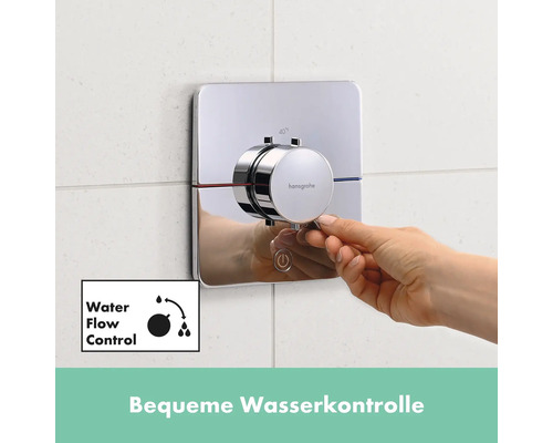 Hansgrohe Armatur zur Wasserkontrolle im Badezimmer