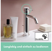 hansgrohe Waschtischarmatur TECTURIS S 110 CoolStart chrom mit Zugstangen-Ablaufgarnitur 73318000