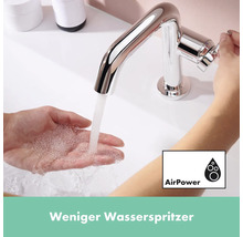 hansgrohe Waschtischarmatur TECTURIS S 110 CoolStart chrom mit Push-Open Ablaufventil 73322000