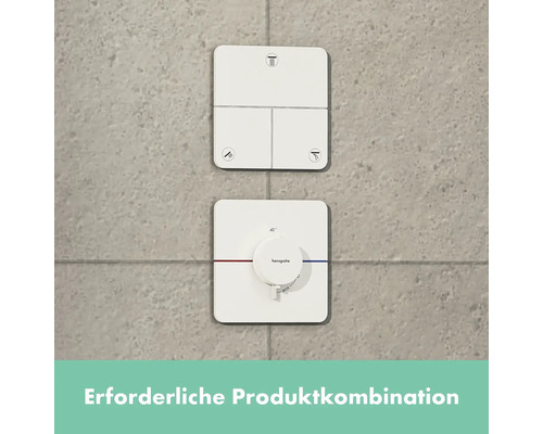 Duscharmatur mit Temperaturregler und Umsteller für Kopf- und Handbrause