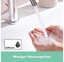 hansgrohe Waschtischarmatur TECTURIS S 800 CoolStart S chrom mit Zugstangen-Ablaufgarnitur 73305000