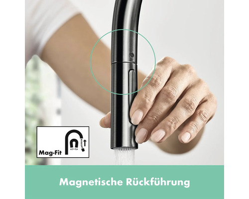 Küchenarmatur mit magnetischer Rückführung