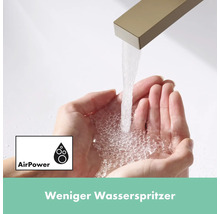 hansgrohe Waschtischarmatur TECTURIS E 150 CoolStart brushed bronze gebürstet mit Push-Open Ablaufventil 73042140