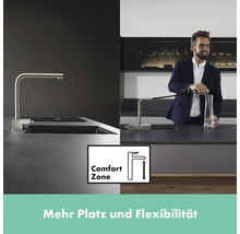 Küchenarmatur mit hohem Auslauf für mehr Flexibilität