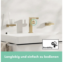 hansgrohe Waschtischarmatur TECTURIS E 150 CoolStart brushed bronze gebürstet mit Push-Open Ablaufventil 73042140