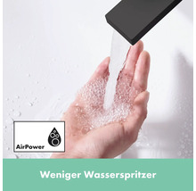 Wasserhahn mit AirPower Technologie im Einsatz