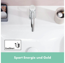hansgrohe Waschtischarmatur TECTURIS S 800 CoolStart S chrom mit Zugstangen-Ablaufgarnitur 73305000