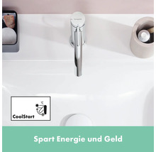 hansgrohe Waschtischarmatur TECTURIS S 110 CoolStart chrom mit Zugstangen-Ablaufgarnitur 73318000