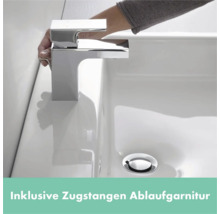 hansgrohe Waschtischarmatur VERNIS SHAPE 70 chrom mit Zugstangen-Ablaufgarnitur 71566000