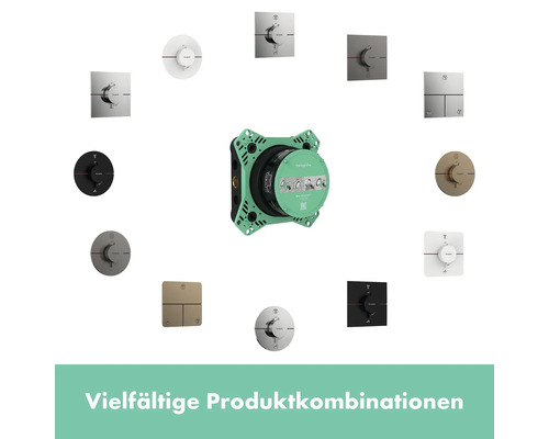 Hansgrohe iBox Universal Unterputzkörper mit verschiedenen Abdeckrosetten