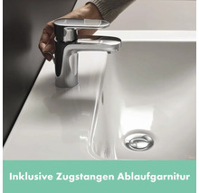 hansgrohe Waschtischarmatur VERNIS BLEND 70 chrom mit Zugstangen-Ablaufgarnitur 71557000