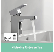 hansgrohe Waschtischarmatur VERNIS SHAPE 70 chrom mit Zugstangen-Ablaufgarnitur 71566000