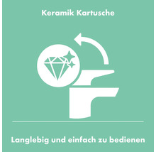 hansgrohe Waschtischarmatur TECTURIS E 210 CoolStart chrom mit Push-Open Ablaufventil 73063000