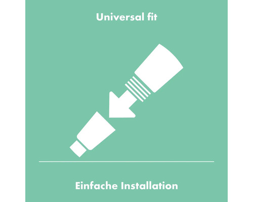 Universelle Passform und einfache Installation Illustration