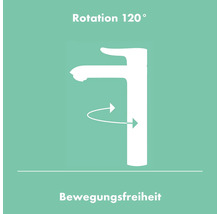 hansgrohe Waschtischarmatur TECTURIS E 210 CoolStart chrom mit Push-Open Ablaufventil 73063000