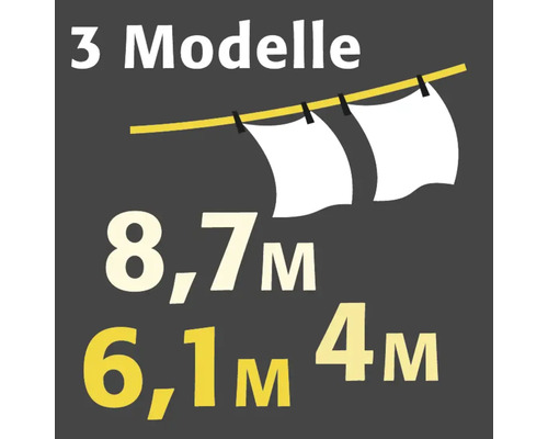 Symbolbild mit Informationen zu drei verschiedenen Modellen und deren Längen
