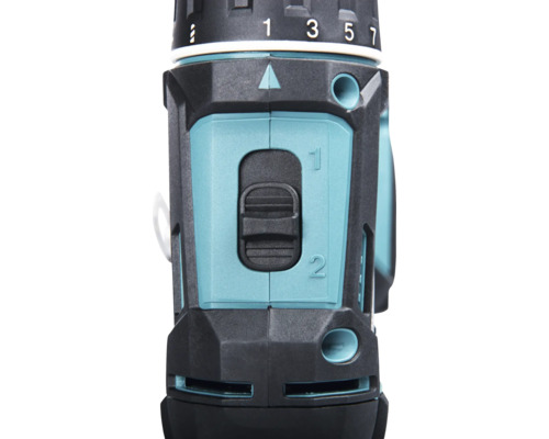 Detailaufnahme einer Bohrmaschine mit Geschwindigkeitsregler