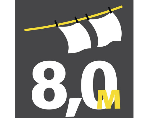 Symbol für 8,0 Meter Wäscheleine