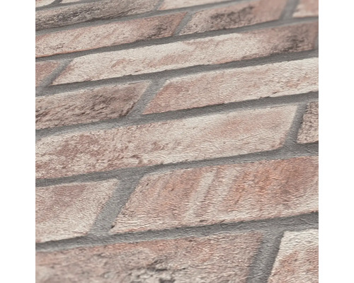 Nahaufnahme einer Tapete im Backsteindesign