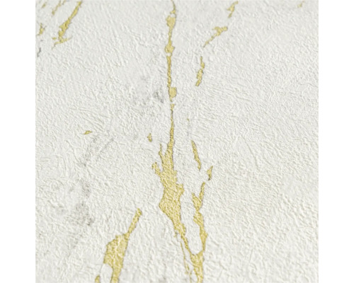 Nahaufnahme einer weißen Tapete mit einem Marmormuster