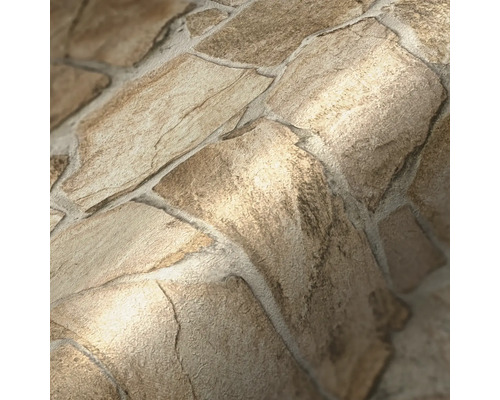 Nahaufnahme einer Tapete in Steinoptik