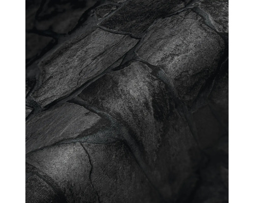 Nahaufnahme einer dunklen Steinmauerstruktur