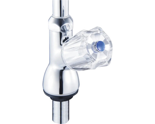 Wasserhahn mit transparentem Griff