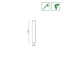 Produktabmessungen: 62,5 x 8,5 Zentimeter