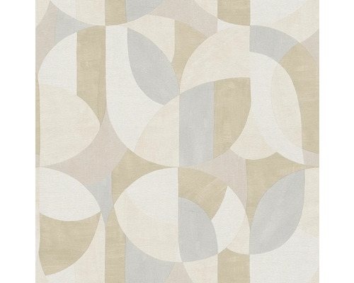 Tapete mit geometrischem Muster aus Kreisen und Rechtecken