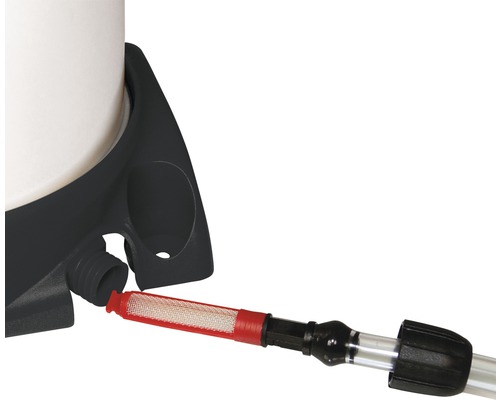 Detailansicht eines Sprühgeräts mit Filter