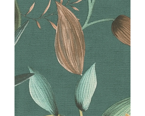 Nahaufnahme einer strukturierten Tapete mit Blattmuster