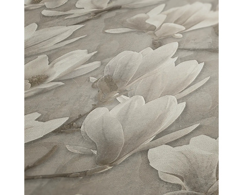 Nahaufnahme einer Tapete mit Magnolienblütenmuster