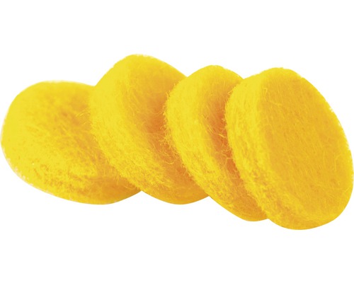Gelbe Wattepads im Detail