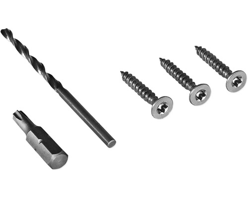 Bohrer, Bit und Senkkopfschrauben