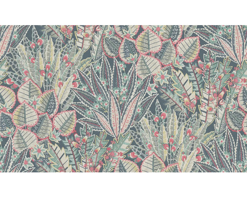 Detailansicht einer Tapete mit Dschungelmotiven