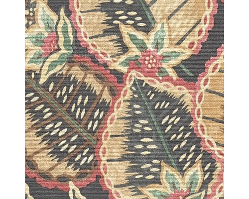 Tapete mit floralem und Federmuster