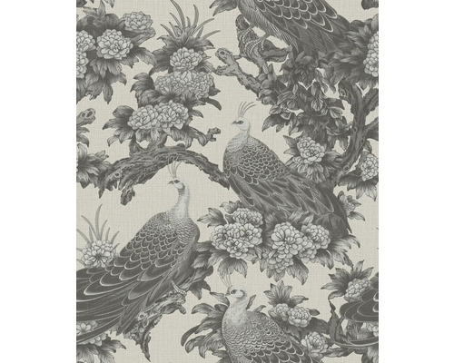 Tapete mit Pfauen und Blumenmuster