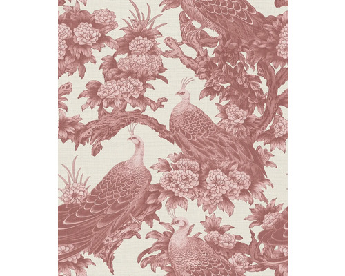Tapete mit Pfauen und Blumenmuster