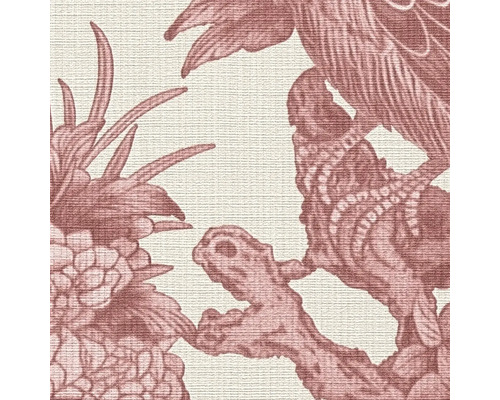 Tapete mit Vogel- und Pflanzenmuster