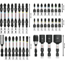 Bosch Schrauberbit Set mit verschiedenen Größen und Typen