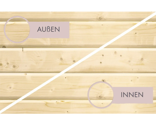 Holzwand innen und aussen