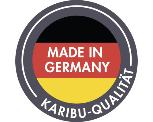 Hergestellt in Deutschland Karibu-Qualitätssiegel