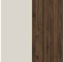 Küchenfront mit Holz- und Lackoberfläche